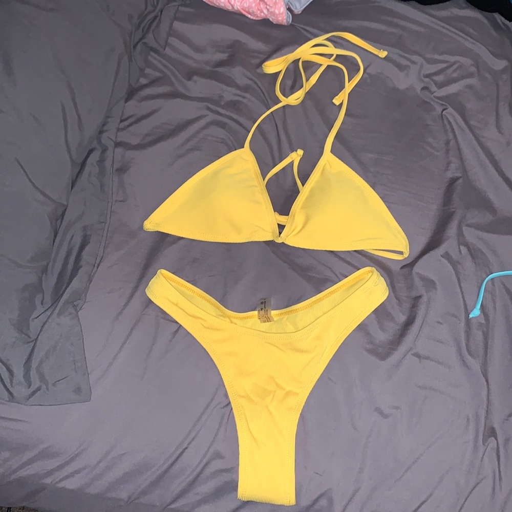 Yellow shein bikini